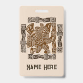 Azteekse Adelaar Warrior Stamoudoude Kunst Badge (Achterkant)