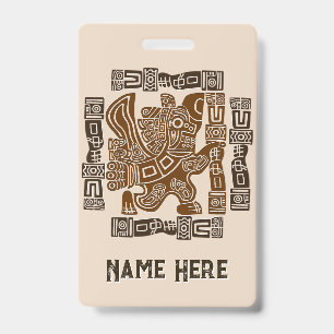 Azteekse Adelaar Warrior Stamoudoude Kunst Badge