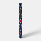 Azteekse allure: Tribale gestreepte elegant iPhone Hoesje (Linkerkant)