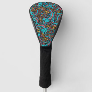 Azteekse Axolotl Xolotl Stam Patroon mythologie bo Golfheadcover