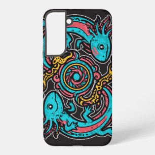 Azteekse Axolotl Xolotl Stam Patroon mythologie bo Samsung Galaxy Hoesje