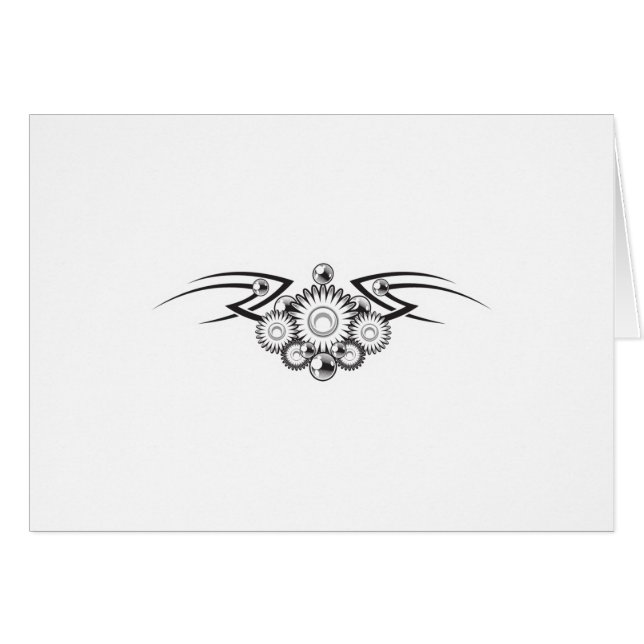 Azteekse Bloem Tatoeage Ontwerp (Voorkant Horizontaal)