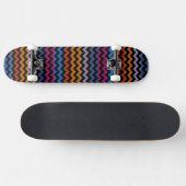 Azteekse Chevron Zigzag Streep Patroon 8 Skateboard (Horizontaal)