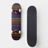 Azteekse Chevron Zigzag Streep Patroon 8 Skateboard (Voorkant)