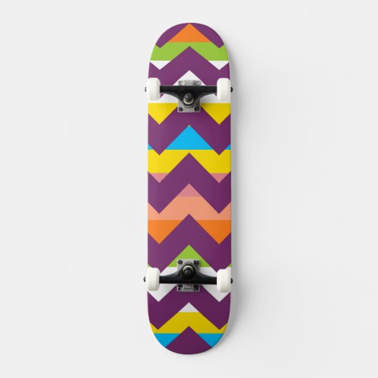 Azteekse Chevron Zigzag Streeppatroon 10 Skateboard (Voorkant)