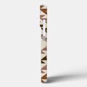Azteekse diamant motief ontwerp bruin+crème Case-Mate iPhone case (Achterkant / Links)