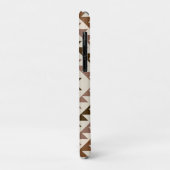 Azteekse diamant motief ontwerp bruin+crème Case-Mate iPhone case (Achterkant/links)