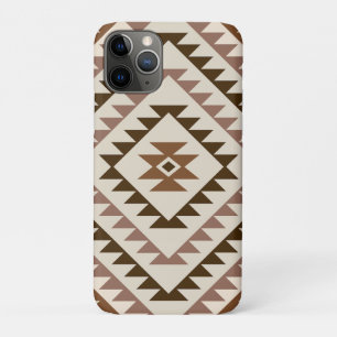 Azteekse diamant motief ontwerp bruin+crème Case-Mate iPhone case