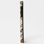 Azteekse diamant motief ontwerp bruin+crème Case-Mate iPhone case (Achterkant/links)