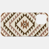 Azteekse diamant motiefontwerp bruin+crème Case-Mate iPhone case (Achterkant (horizontaal))