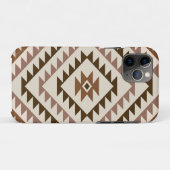 Azteekse diamant motiefontwerp bruin+crème Case-Mate iPhone case (Achterkant (horizontaal))