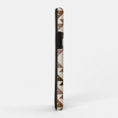 Azteekse diamant motiefontwerp bruin+crème Case-Mate iPhone case (Achterkant/rechts)