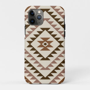 Azteekse diamant motiefontwerp bruin+crème Case-Mate iPhone case
