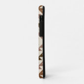 Azteekse diamant motiefontwerp bruin+crème Case-Mate iPhone case (Achterkant/links)