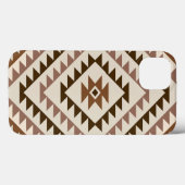Azteekse diamant motiefontwerp bruin+crème Case-Mate iPhone case (Achterkant (horizontaal))