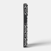 Azteekse driehoeken + vierkanten patroon wit op zw Case-Mate iPhone case (Achterkant / Rechts)