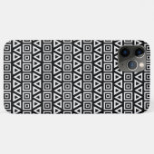 Azteekse driehoeken + vierkanten patroon wit op zw Case-Mate iPhone case (Achterkant (horizontaal))