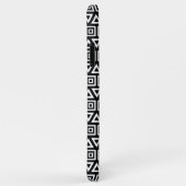 Azteekse driehoeken + vierkanten patroon wit op zw Case-Mate iPhone case (Achterkant/rechts)
