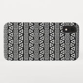 Azteekse driehoeken + vierkanten patroon wit op zw Case-Mate iPhone case (Achterkant (horizontaal))