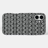 Azteekse driehoeken + vierkanten patroon wit op zw Case-Mate iPhone case (Achterkant (horizontaal))