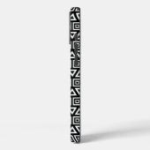Azteekse driehoeken + vierkanten patroon wit op zw Case-Mate iPhone case (Achterkant / Links)