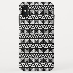 Azteekse driehoeken + vierkanten patroon wit op zw Case-Mate iPhone case