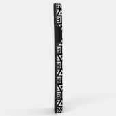 Azteekse driehoeken + vierkanten patroon wit op zw Case-Mate iPhone case (Achterkant/rechts)