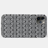 Azteekse driehoeken + vierkanten patroon wit op zw Case-Mate iPhone case (Achterkant (horizontaal))