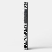 Azteekse driehoeken + vierkanten patroon wit op zw Case-Mate iPhone case (Achterkant / Links)