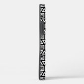 Azteekse driehoeken + vierkanten patroon wit op zw Case-Mate iPhone case (Achterkant / Rechts)