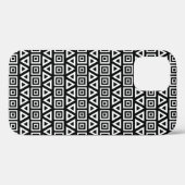 Azteekse driehoeken + vierkanten patroon wit op zw Case-Mate iPhone case (Achterkant (horizontaal))