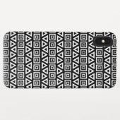 Azteekse driehoeken + vierkanten patroon wit op zw Case-Mate iPhone case (Achterkant (horizontaal))