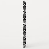 Azteekse driehoeken + vierkanten patroon wit op zw Case-Mate iPhone case (Achterkant/links)