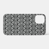 Azteekse driehoeken + vierkanten patroon wit op zw Case-Mate iPhone case (Achterkant (horizontaal))