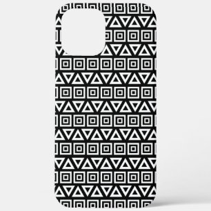 Azteekse driehoeken + vierkanten patroon wit op zw Case-Mate iPhone case