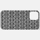 Azteekse driehoeken + vierkanten patroon wit op zw Case-Mate iPhone case (Achterkant / Rechts)