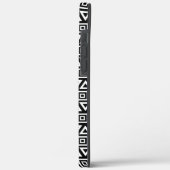 Azteekse driehoeken + vierkanten patroon wit op zw Case-Mate iPhone case (Achterkant / Links)