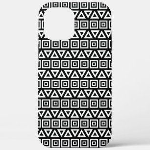 Azteekse driehoeken + vierkanten patroon wit op zw Case-Mate iPhone case
