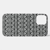 Azteekse driehoeken + vierkanten patroon wit op zw Case-Mate iPhone case (Achterkant (horizontaal))
