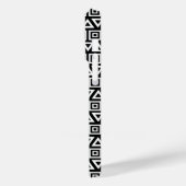 Azteekse driehoeken + vierkanten patroon wit op zw Case-Mate iPhone case (Achterkant / Links)