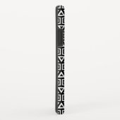 Azteekse driehoeken + vierkanten patroon wit op zw Case-Mate iPhone case (Achterkant/rechts)