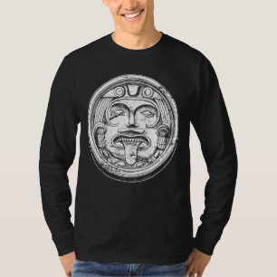 Azteekse gezichtsmasker God Archeologie Indiase cu T-shirt