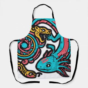 Azteekse God Xolotl Krijgt Gevecht met Jaguar Trib Schort