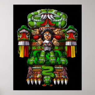 Azteekse godin coatlicue poster