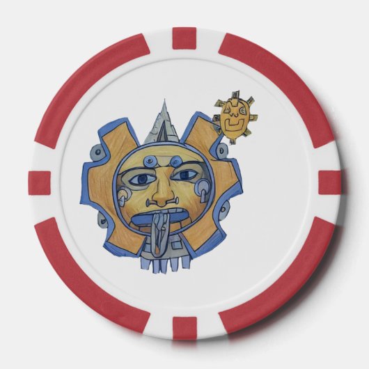 Azteekse gouden pokerchip (Voorkant)