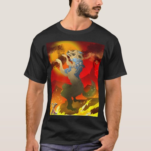 Azteekse Hond van de Dode Ontwerp T-shirt (Voorkant)