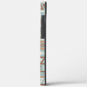 Azteekse invloedspatroon blauwe crème terracotta's Case-Mate iPhone case (Achterkant / Links)