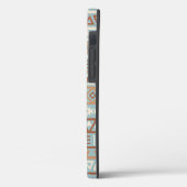 Azteekse invloedspatroon blauwe crème terracotta's Case-Mate iPhone case (Achterkant / Links)