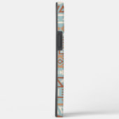 Azteekse invloedspatroon blauwe crème terracotta's Case-Mate iPhone case (Achterkant / Rechts)