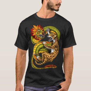 Azteekse Jaguar vs Quetzalcoatl T-shirt